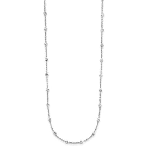 Herco 14K WG Lab Grown Diamond By The Yard Stations Necklace 20" Long - Image 1 of 3