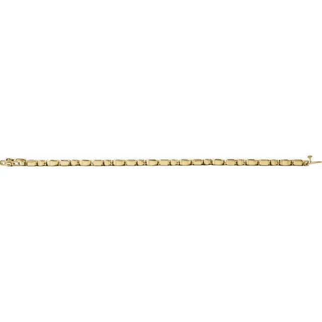 Multi shape 7.11 ct. Lab-Grown Diamond Line 7" Bracelet in 14K Yellow - Image 3 of 5