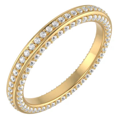 Custom Lab Grown Diamond Eternity Wedding Band 14K YG