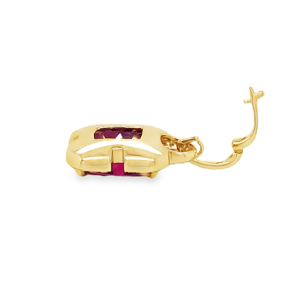 ASBA Collection Rubellite and Diamond and Enhancer Bail Pendant Set in 14K Gold - Image 7 of 7