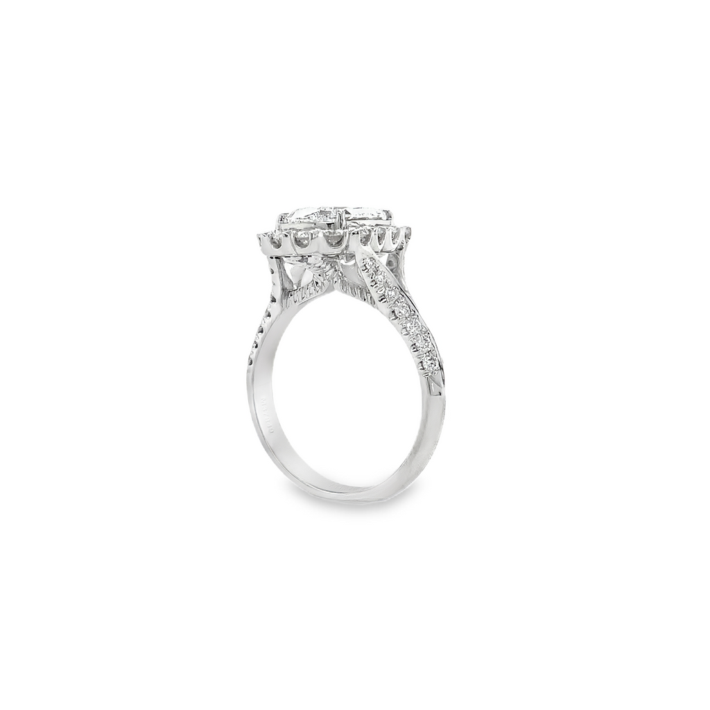 Christopher Designs L'Amour Crisscut® Diamond Ring 2.01 cts D VVS 2 GIA Certified 18 kt White Gold. - Image 7 of 10