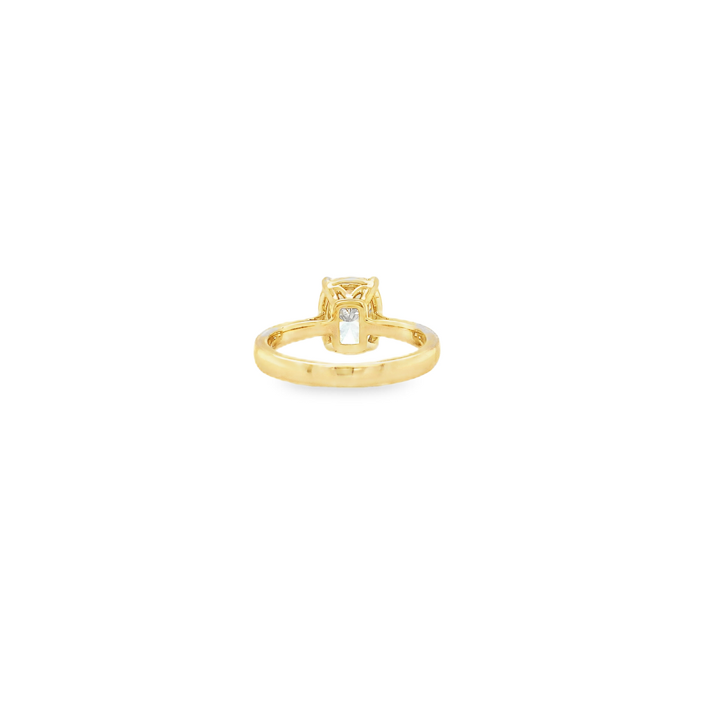 Lab Grown Taylor Swift inspired 2.51 Carat Cushion Cut Solitaire Diamond Engagement Ring set  in 14 kt Yellow - Image 4 of 6