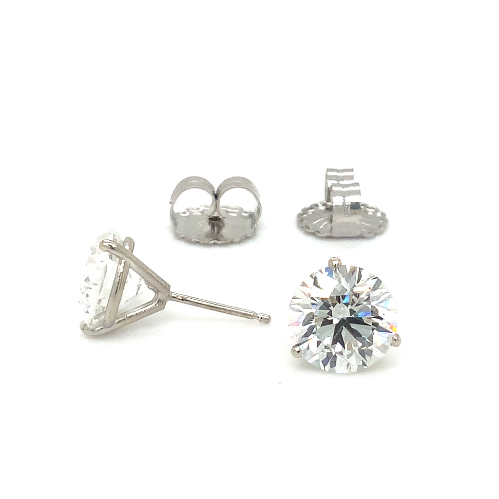 Round Brilliant Cut Lab Grown Diamond Studs Earring Set In 14K White Gold 5.95 cts t.w. - Image 3 of 7