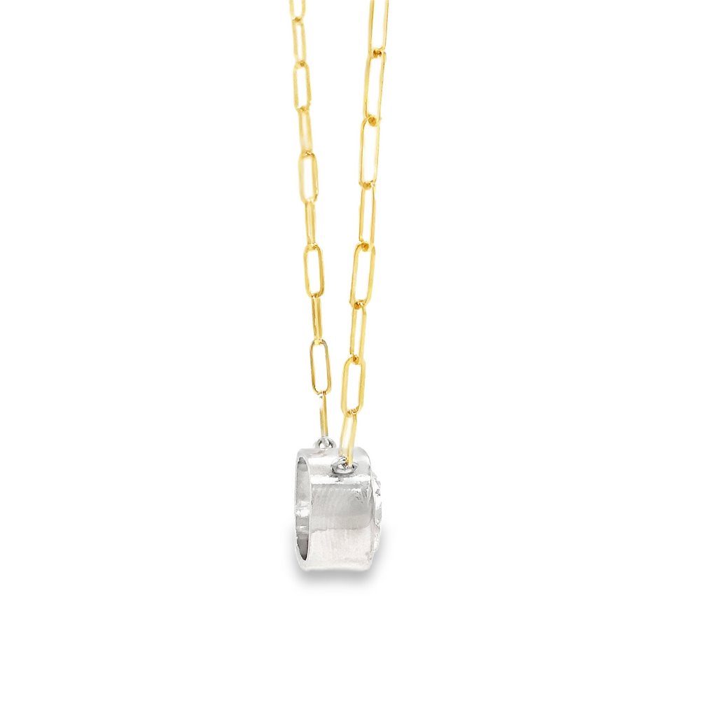 Two Tone Cushion Shaped Lab Grown 5.04ct Diamond Pendant - Image 4 of 5