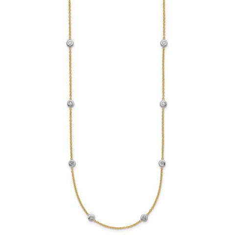 Diamond By The Yard 18K Two Tone Necklace - Image 1 of 3