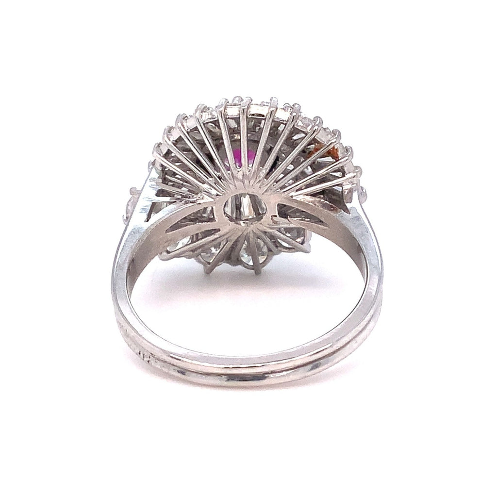 Vintage Fine Quality Ruby and Diamond Ballerina Ring Set in 18 kt White Gold. - Image 9 of 11