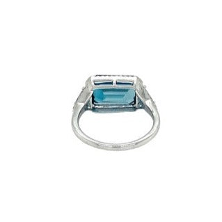 ASBA Collection London Blue Topaz and Diamond Ring set in 14K White Gold - Image 3 of 5