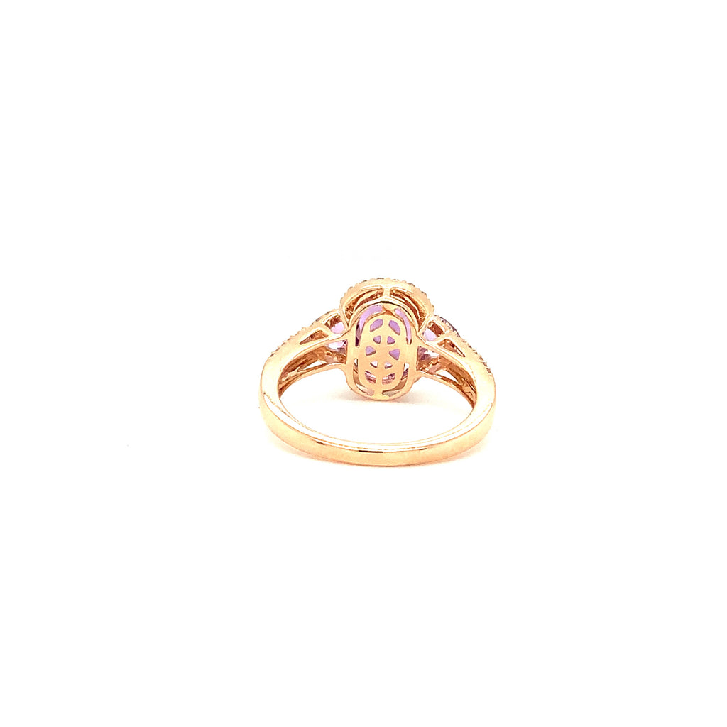 ASBA Collection Amethyst and Diamond Ring Set in 14K Rose Gold - Image 4 of 8