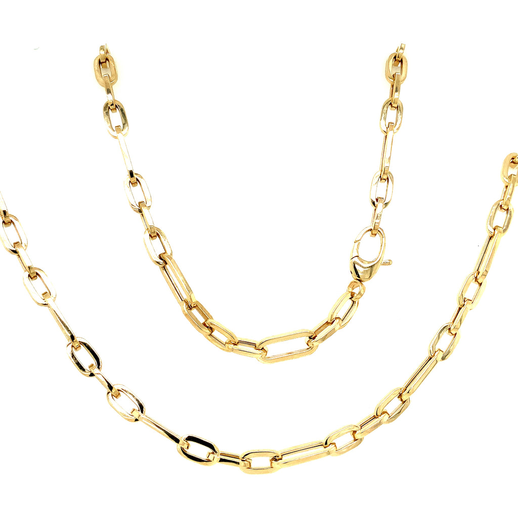 Paperclip Neck Chain in 14 kt Yellow Gold Necklace is 30 " Long 14 mm x 4.2 mm - Image 3 of 3