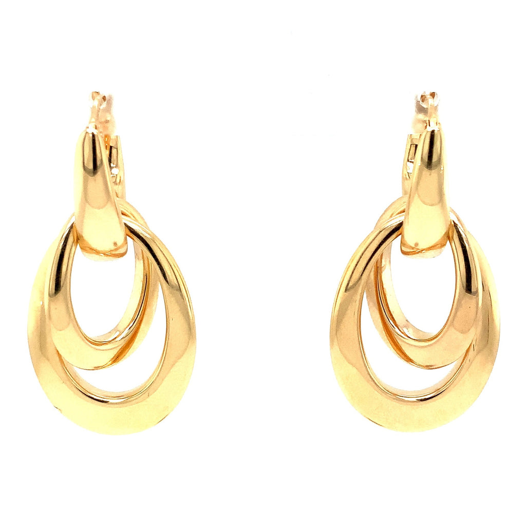 Interchangeable Drop18K Yellow Gold Earring - Image 1 of 9