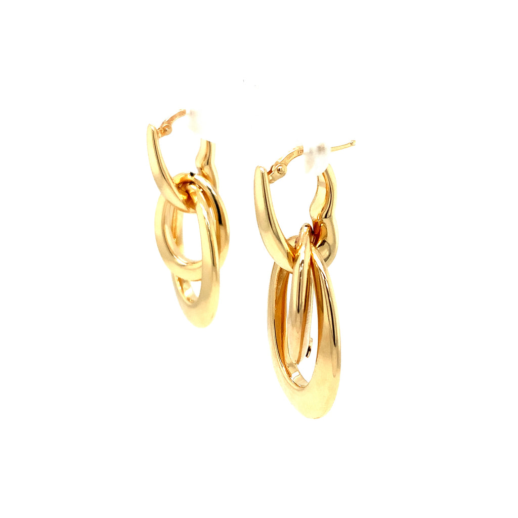 Interchangeable Drop18K Yellow Gold Earring - Image 5 of 9