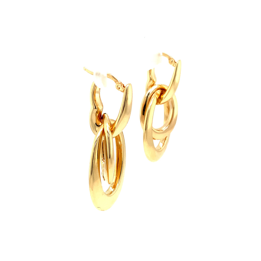 Interchangeable Drop18K Yellow Gold Earring - Image 7 of 9