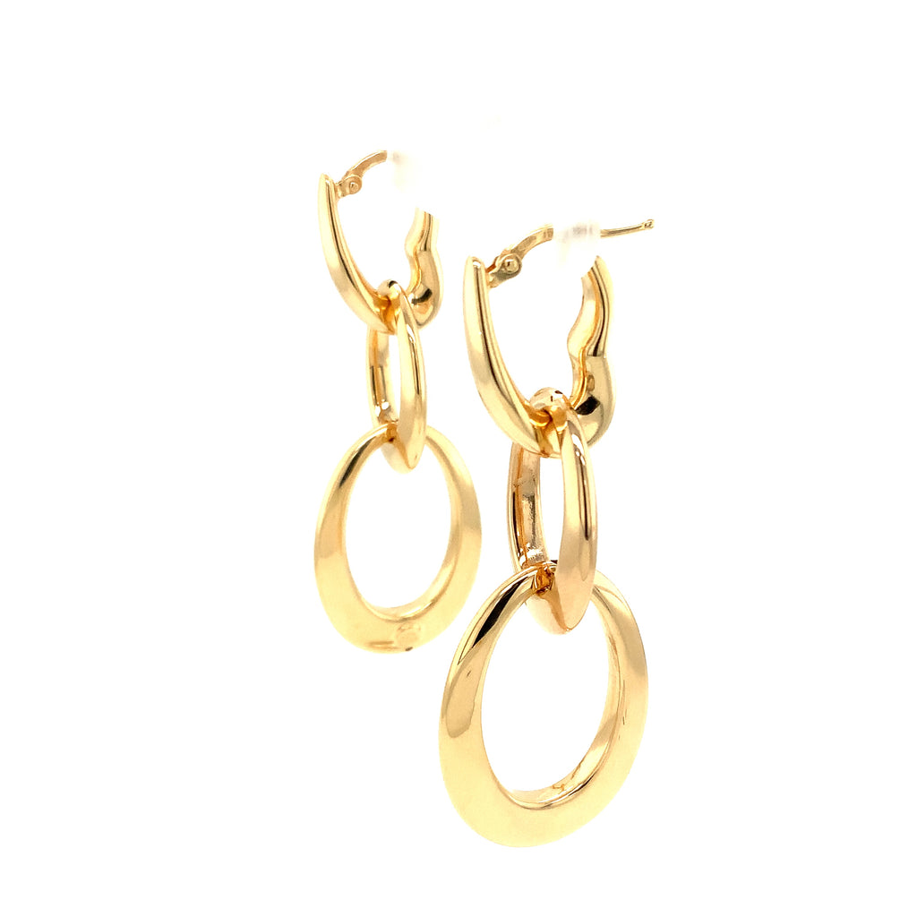 Interchangeable Drop18K Yellow Gold Earring - Image 4 of 9