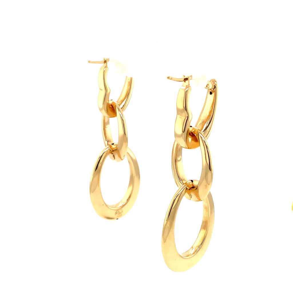 Interchangeable Drop18K Yellow Gold Earring - Image 3 of 9