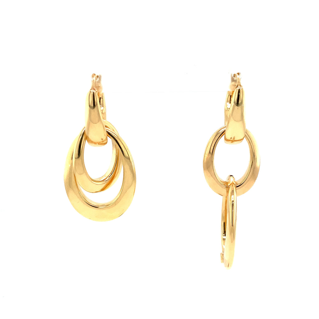 Interchangeable Drop18K Yellow Gold Earring - Image 8 of 9