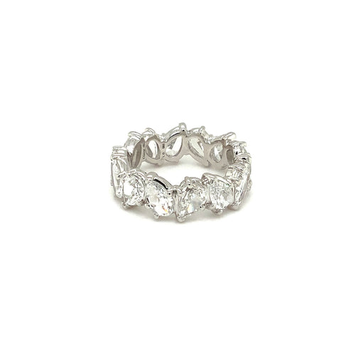 Christopher Designs L'Amour Crisscut® Pear Shape Lab Grown Diamond Eternity Band set in 14K W/G - Image 1 of 4
