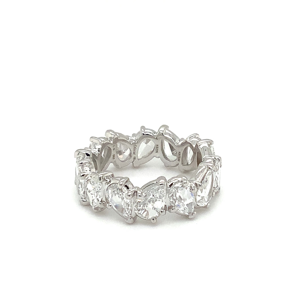Christopher Designs L'Amour Crisscut® Pear Shape Lab Grown Diamond Eternity Band set in 14K W/G - Image 2 of 4