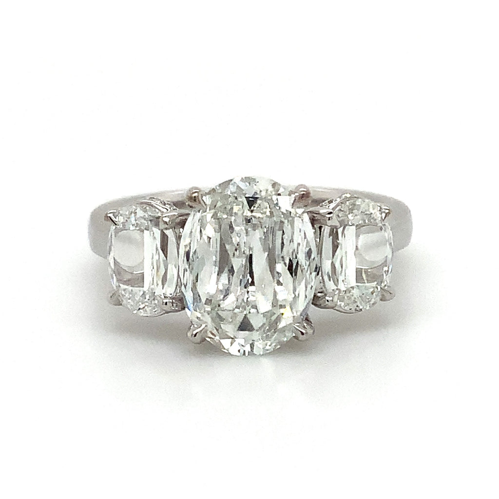 Christopher Designs  L'Amour Crisscut® 3 Stone Lab Grown Oval  Diamond Ring 3.27 cts ?14K White Gold - Image 1 of 11
