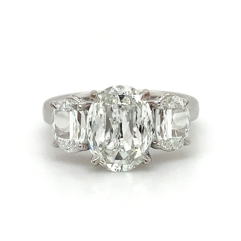 Christopher Designs  L'Amour Crisscut® 3 Stone Lab Grown Oval  Diamond Ring 3.27 cts ?14K White Gold - Image 1 of 11