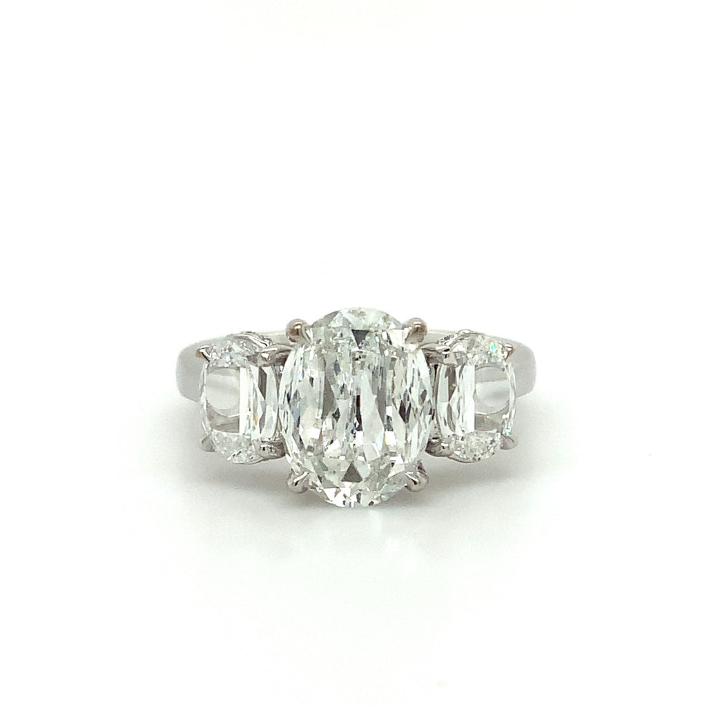 Christopher Designs  L'Amour Crisscut® 3 Stone Lab Grown Oval  Diamond Ring 3.27 cts ?14K White Gold - Image 2 of 11