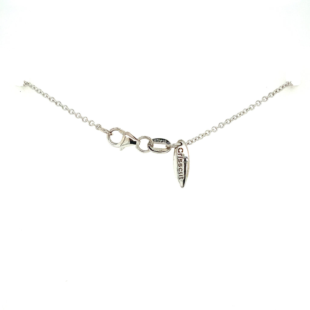 Christopher Designs L'Amour Crisscut® Lab Grown Pear Shape Sideway Diamond Necklace in 14 kt White Gold - Image 3 of 5
