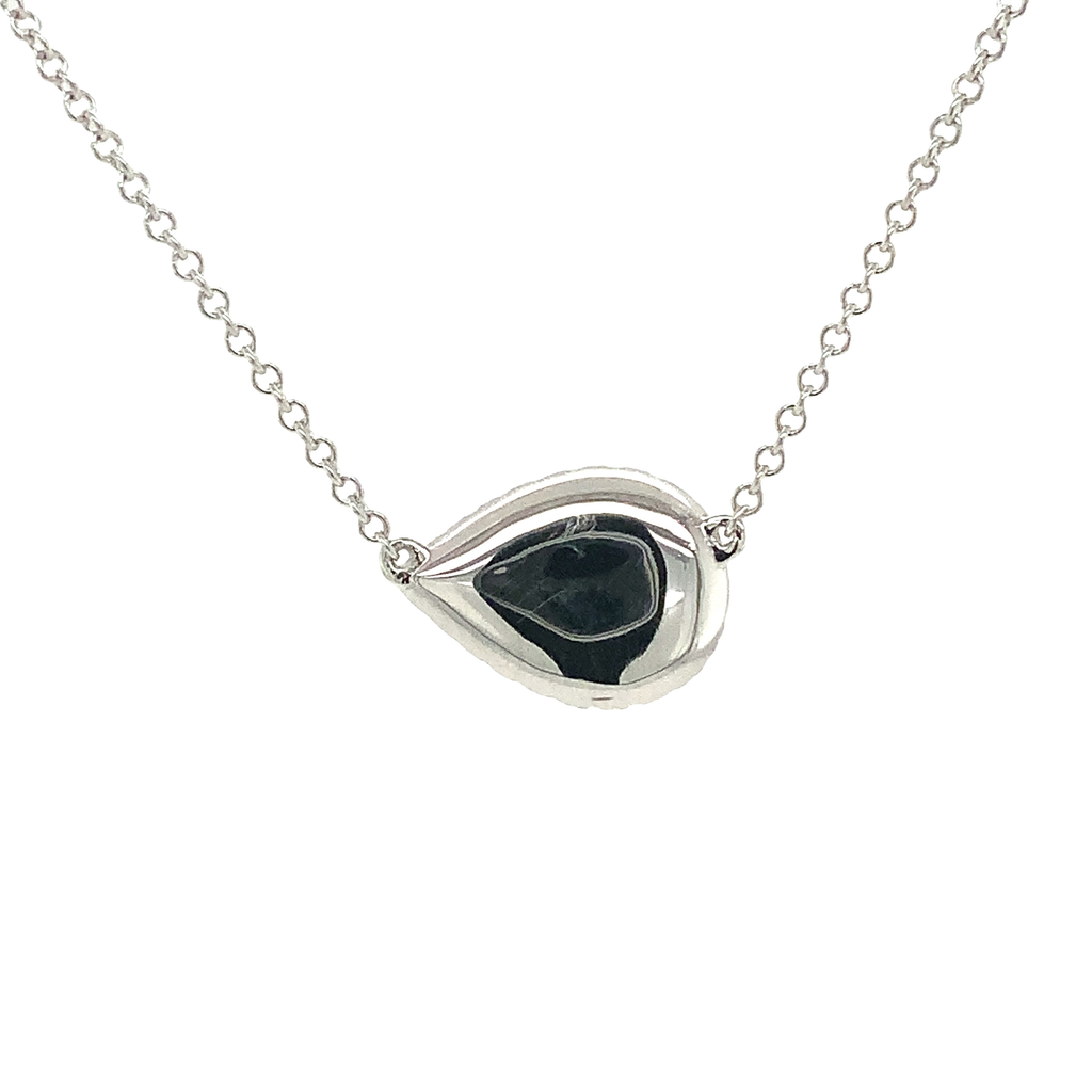Christopher Designs L'Amour Crisscut® Lab Grown Pear Shape Sideway Diamond Necklace in 14 kt White Gold - Image 2 of 5
