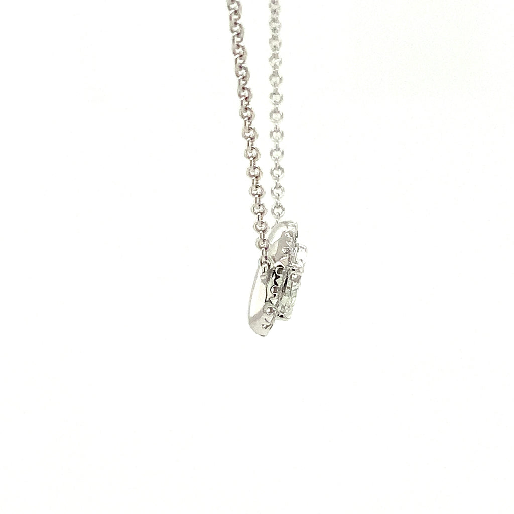 Christopher Designs L'Amour Crisscut® Lab Grown Pear Shape Sideway Diamond Necklace in 14 kt White Gold - Image 4 of 5