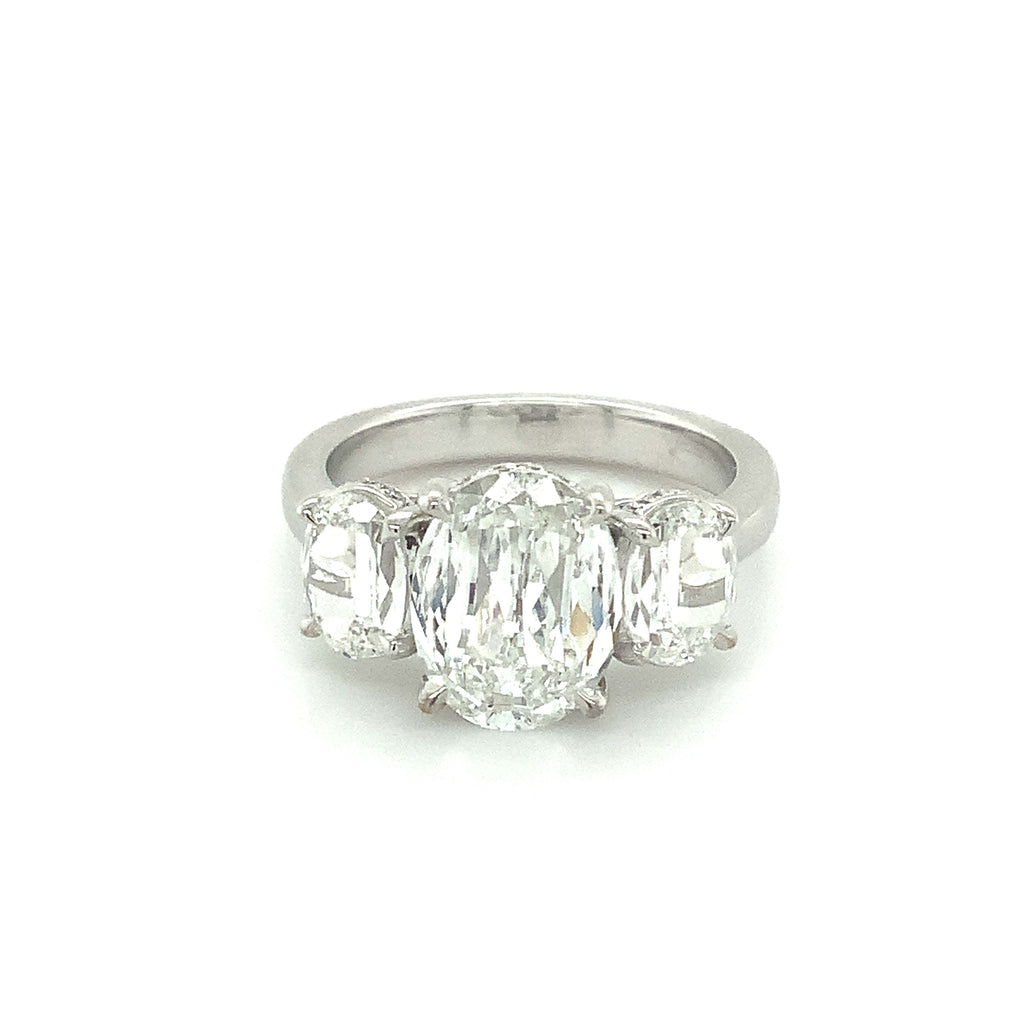 Christopher Designs  L'Amour Crisscut® 3 Stone Lab Grown Oval  Diamond Ring 3.27 cts ?14K White Gold - Image 4 of 11