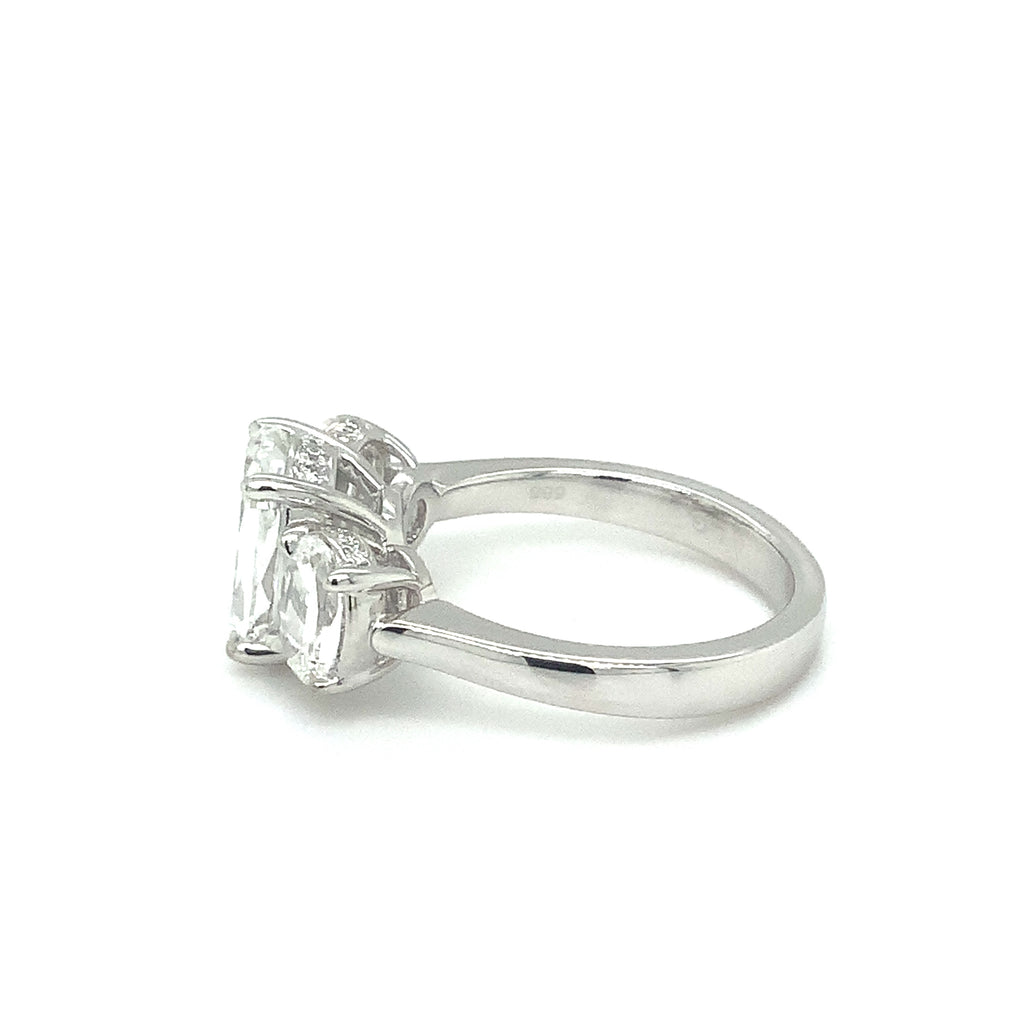 Christopher Designs  L'Amour Crisscut® 3 Stone Lab Grown Oval  Diamond Ring 3.27 cts ?14K White Gold - Image 6 of 11