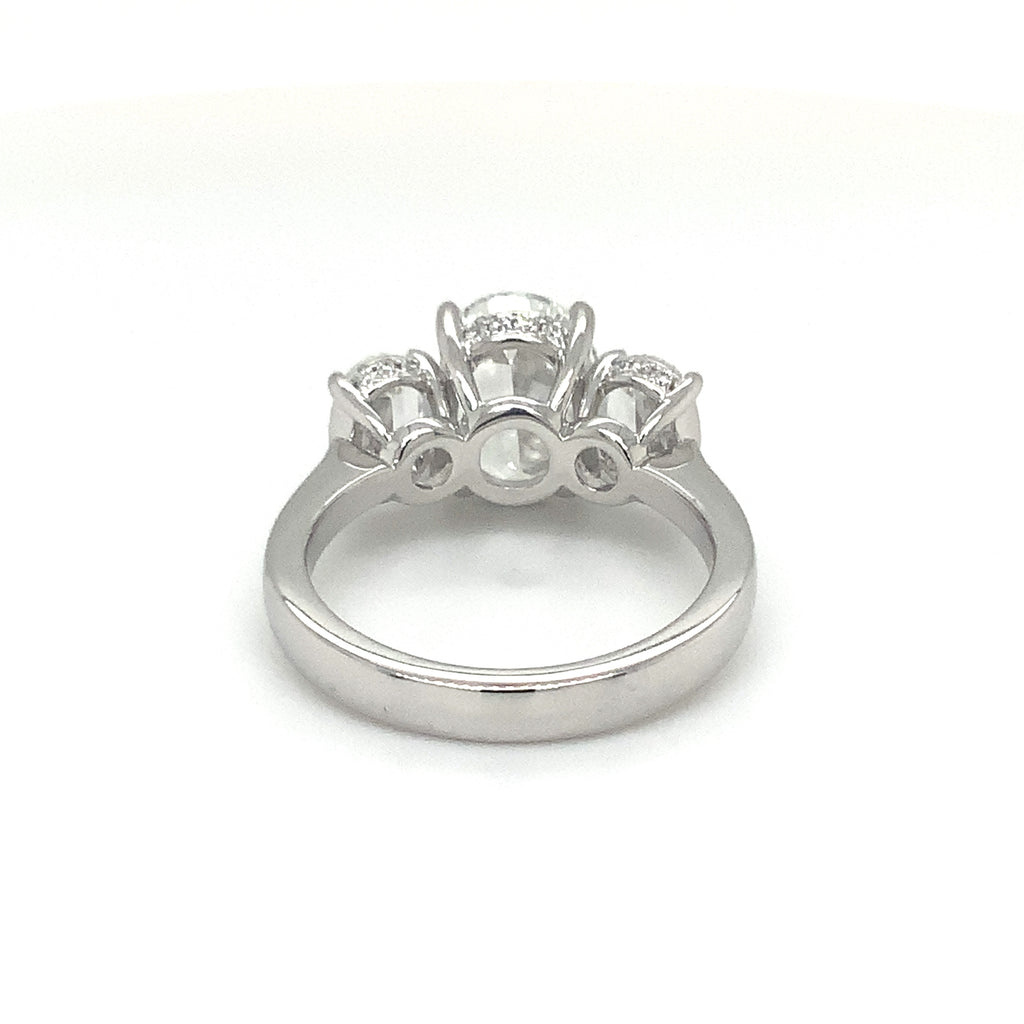 Christopher Designs  L'Amour Crisscut® 3 Stone Lab Grown Oval  Diamond Ring 3.27 cts ?14K White Gold - Image 8 of 11
