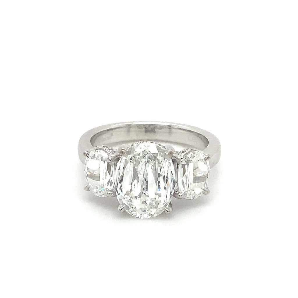 Christopher Designs  L'Amour Crisscut® 3 Stone Lab Grown Oval  Diamond Ring 3.27 cts ?14K White Gold - Image 10 of 11