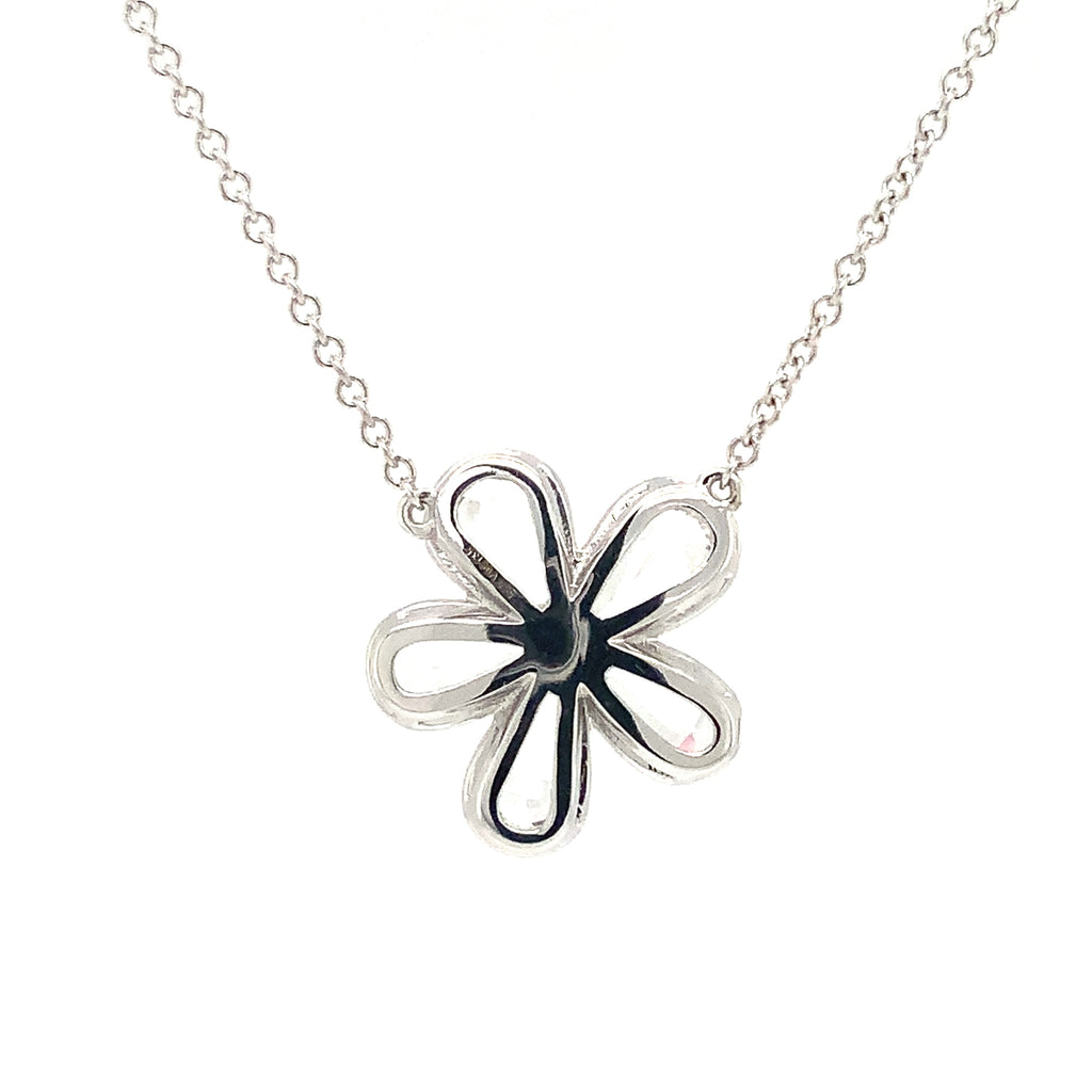 Christopher Designs L'Amour Crisscut® Lab Grown Pear Shape Flower Diamond Necklace in 14 kt White Gold - Image 3 of 6