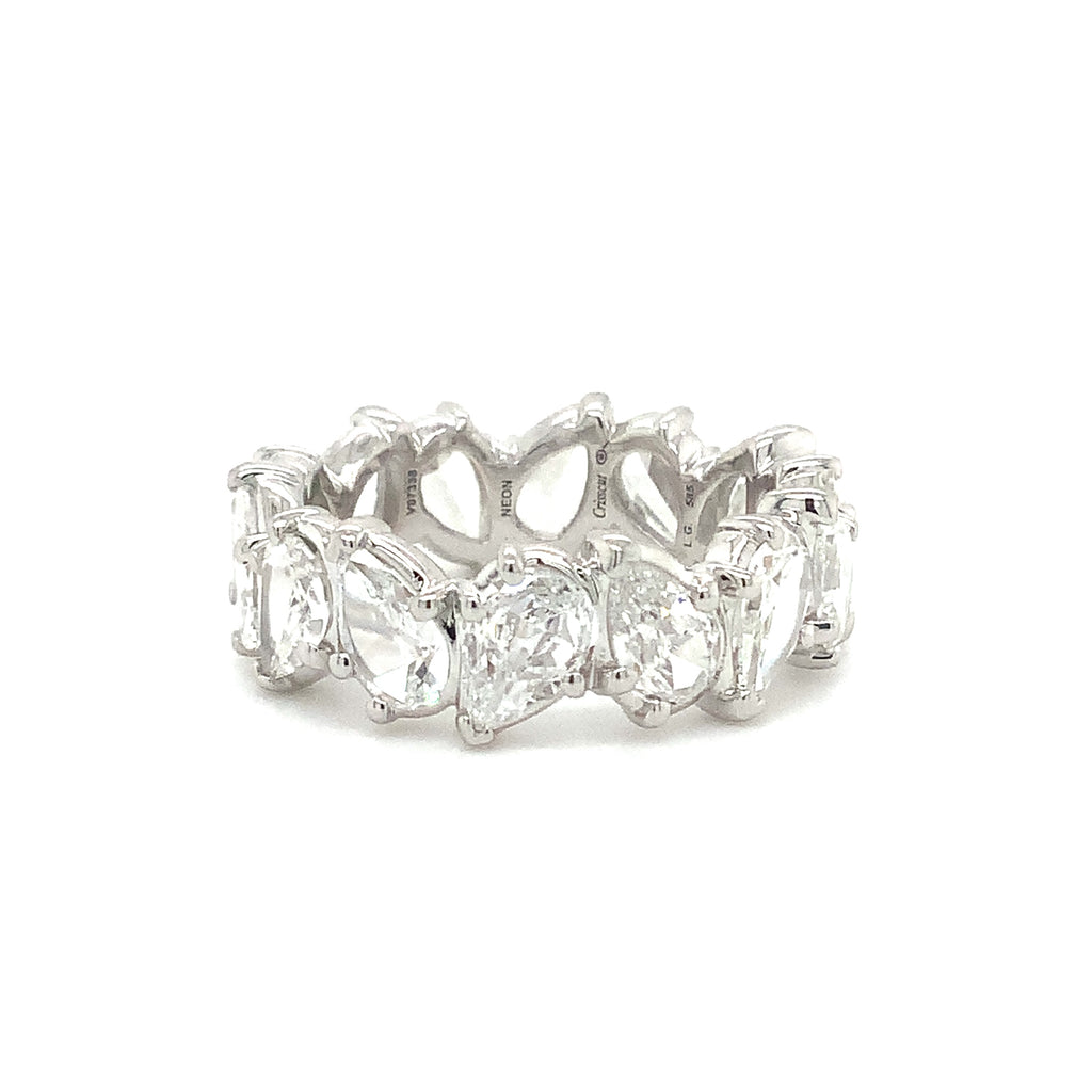 Christopher Designs L'Amour Crisscut® Pear Shape Lab Grown Diamond Eternity Band set in 14K W/G - Image 4 of 4