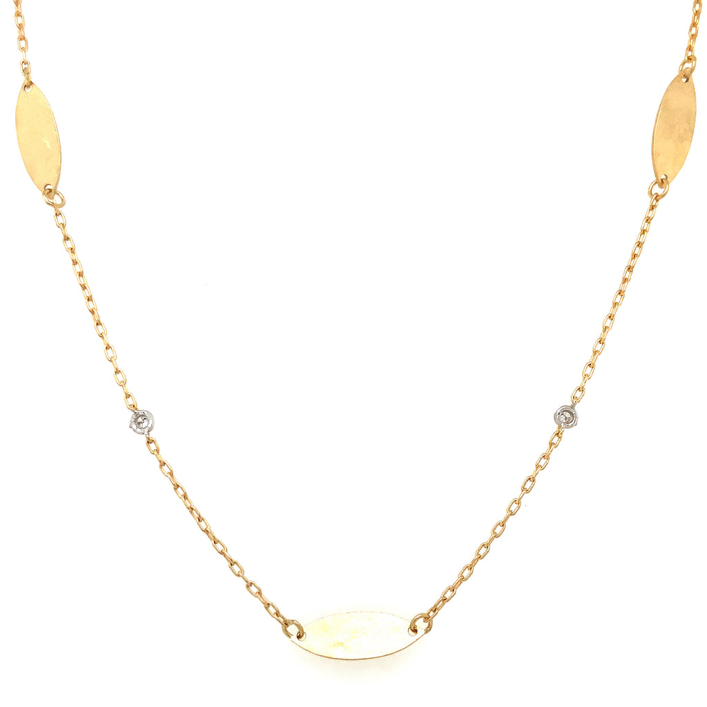 I. Reiss Matte And Hammer-Finished 36 Wrap-Around Marquise Gold-By-The-Yard Necklace - Image 2 of 4