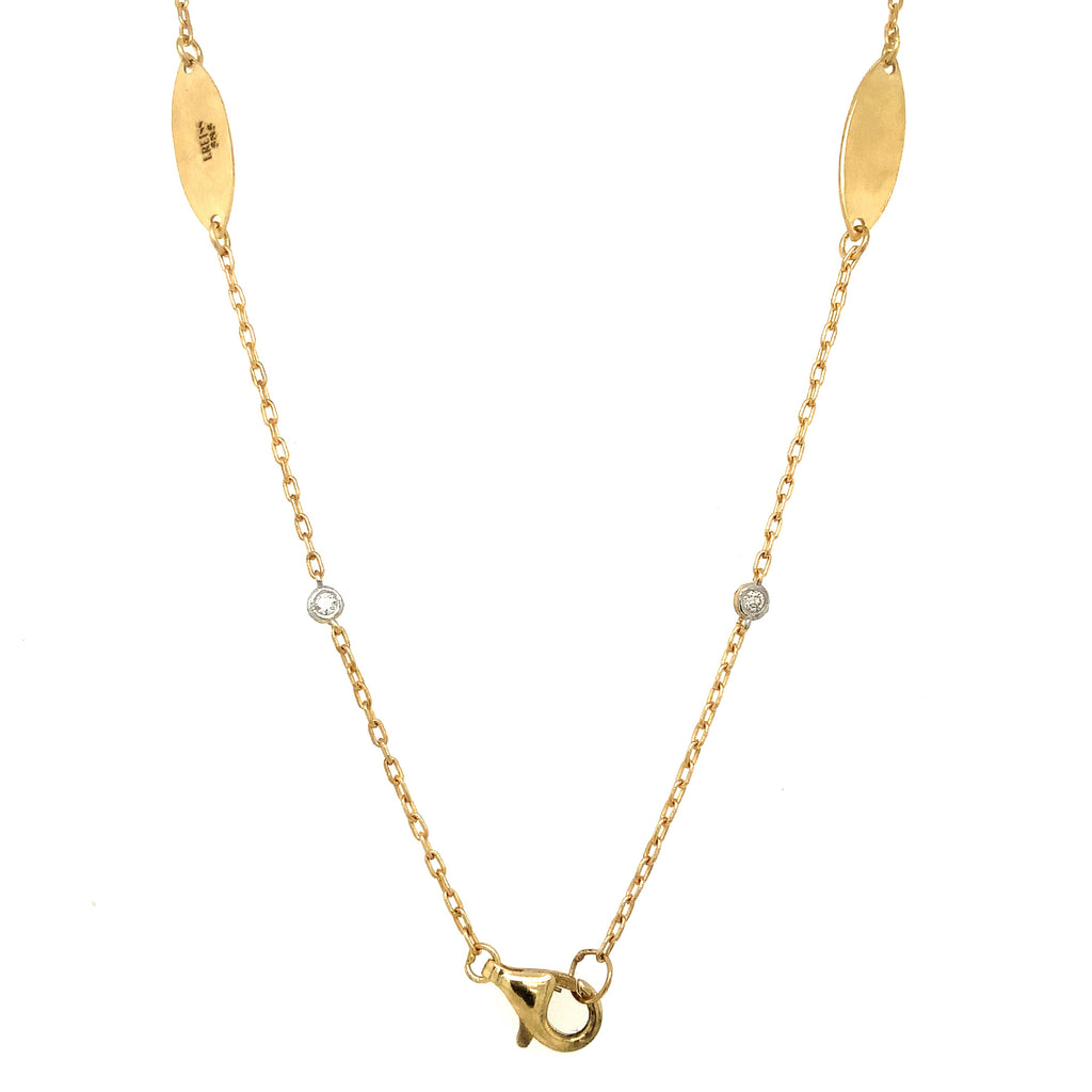 I. Reiss Matte And Hammer-Finished 36 Wrap-Around Marquise Gold-By-The-Yard Necklace - Image 3 of 4