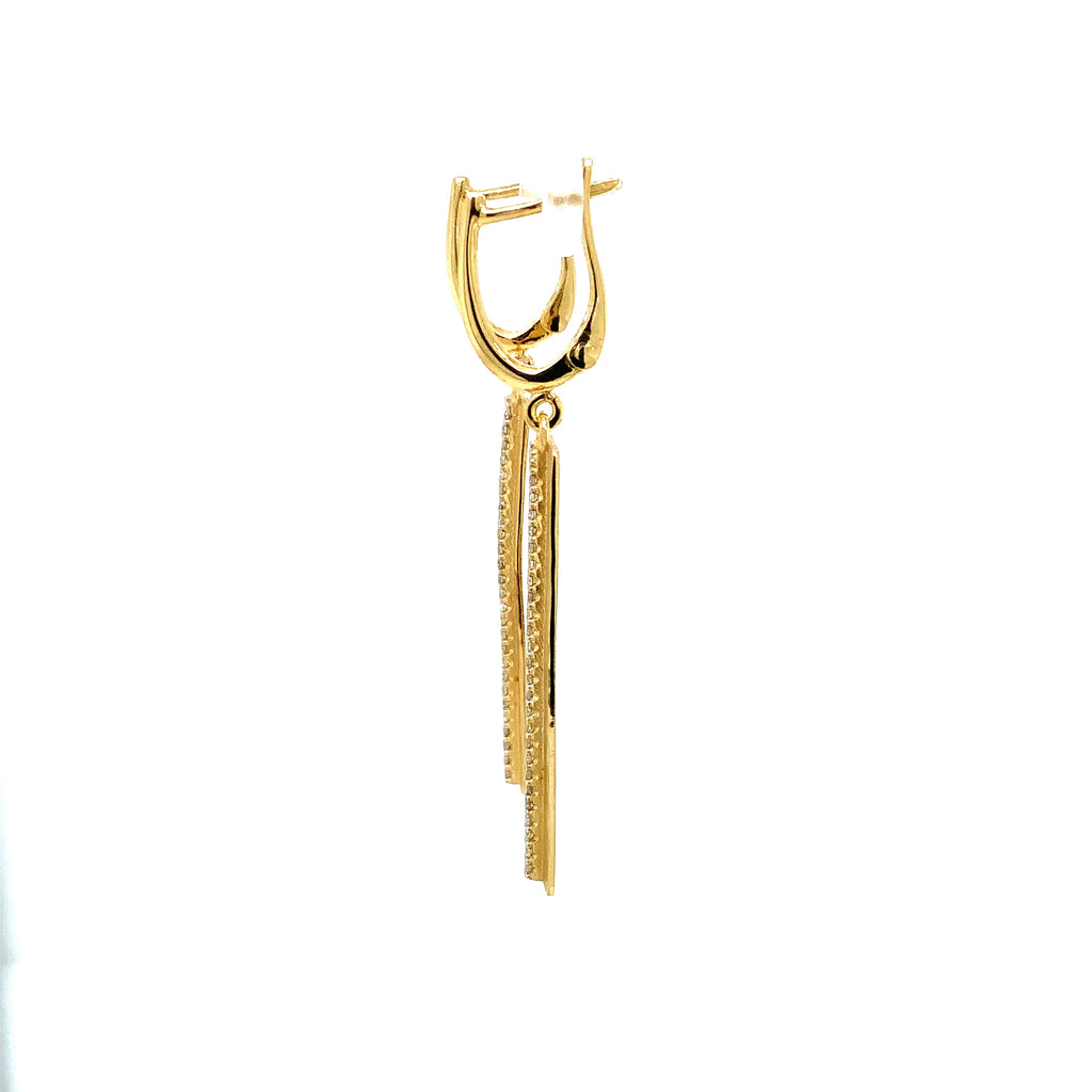 I. Reiss Matte And Hammer-Finished Dog Tag Earrings Accented With Round Brilliant Cut Diamonds - Image 6 of 6