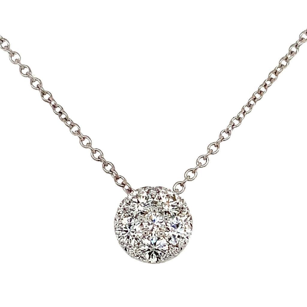 Memoire Harmony Collection Diamond Slide Necklace Set in 18K White Gold - Image 1 of 4