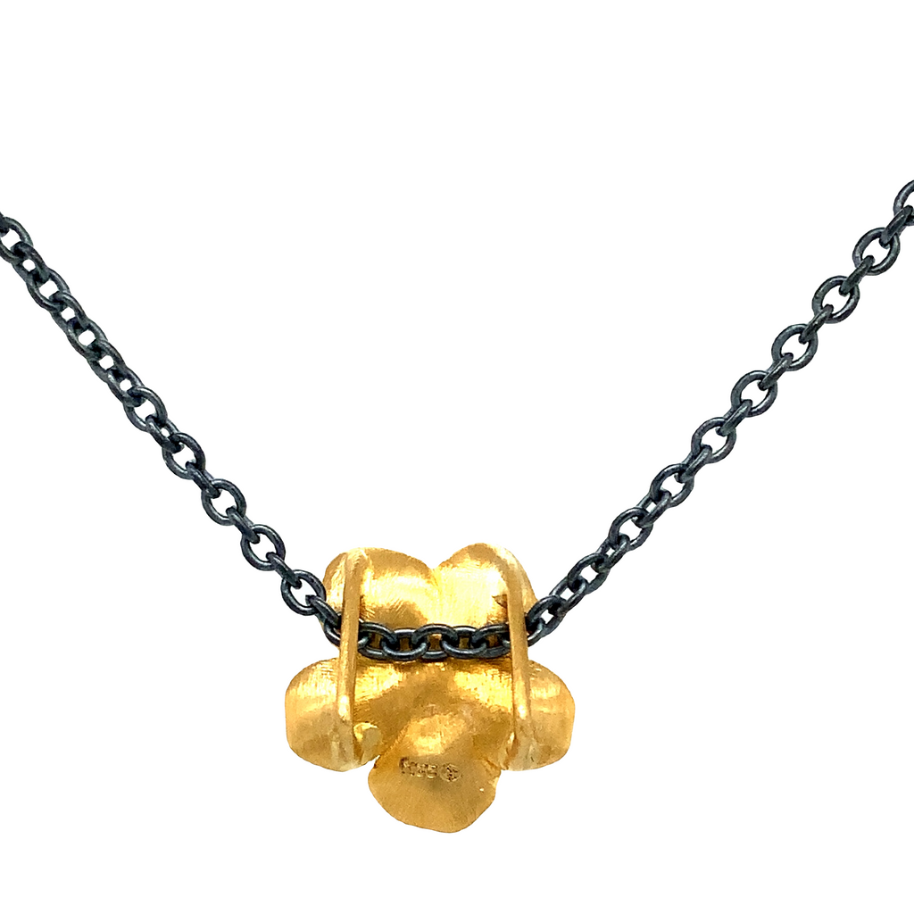 Lika Behar Pure Love Deserves Pure Gold Collection BUTTERCUP 22K Gold and Diamond Pendant - Image 4 of 6
