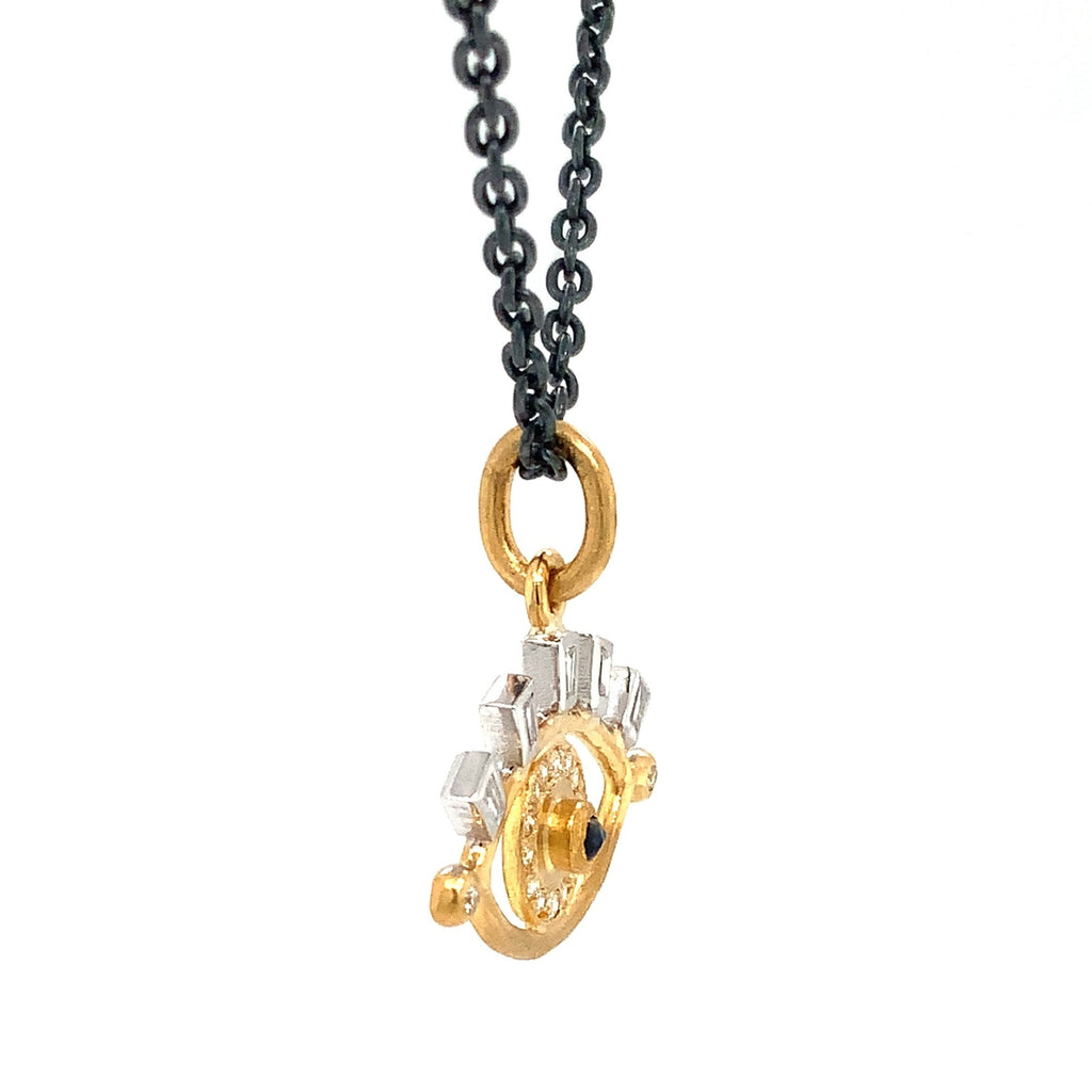 Lika Behar Treasures and Talismans Collection EVIL EYE Diamond and Sapphire Pendant - Image 3 of 7