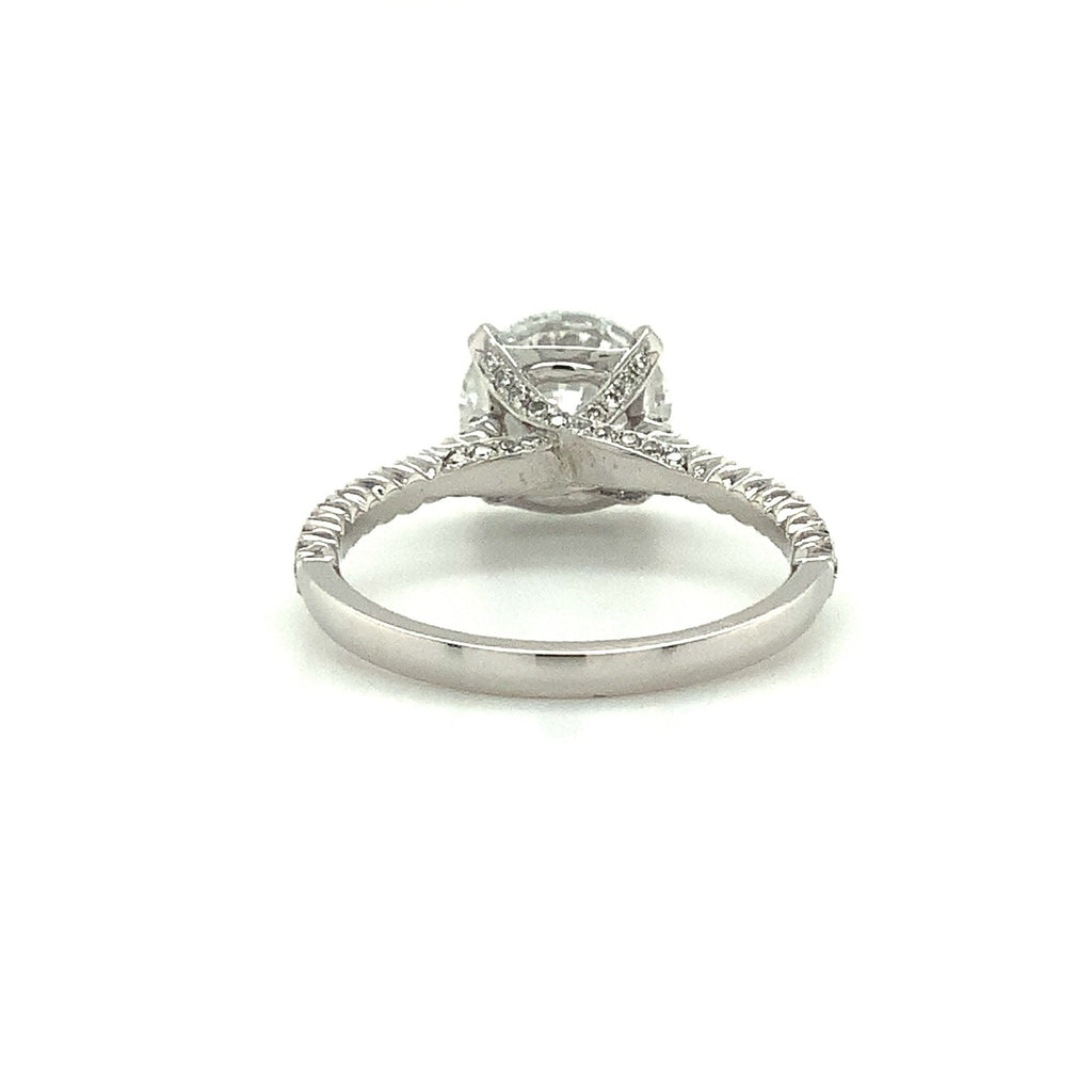 Christopher Designs L'Amour Crisscut® Lab Grown Diamond Ring Fashioned in 14K White Gold - Image 5 of 9