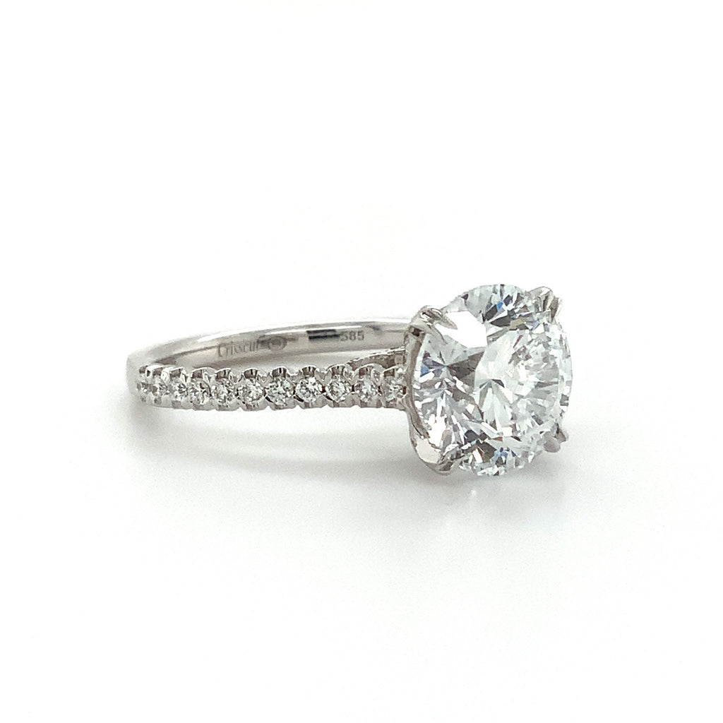 Christopher Designs L'Amour Crisscut® Lab Grown Diamond Ring Fashioned in 14K White Gold - Image 7 of 9