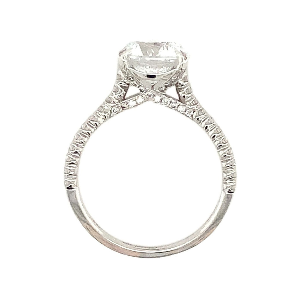 Christopher Designs L'Amour Crisscut® Lab Grown Diamond Ring Fashioned in 14K White Gold - Image 2 of 9