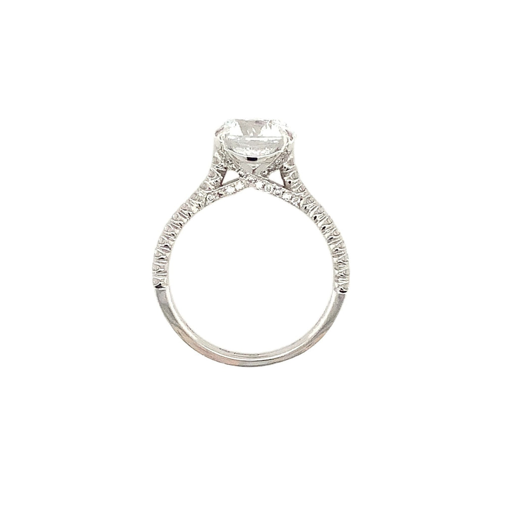 Christopher Designs L'Amour Crisscut® Lab Grown Diamond Ring Fashioned in 14K White Gold - Image 8 of 9