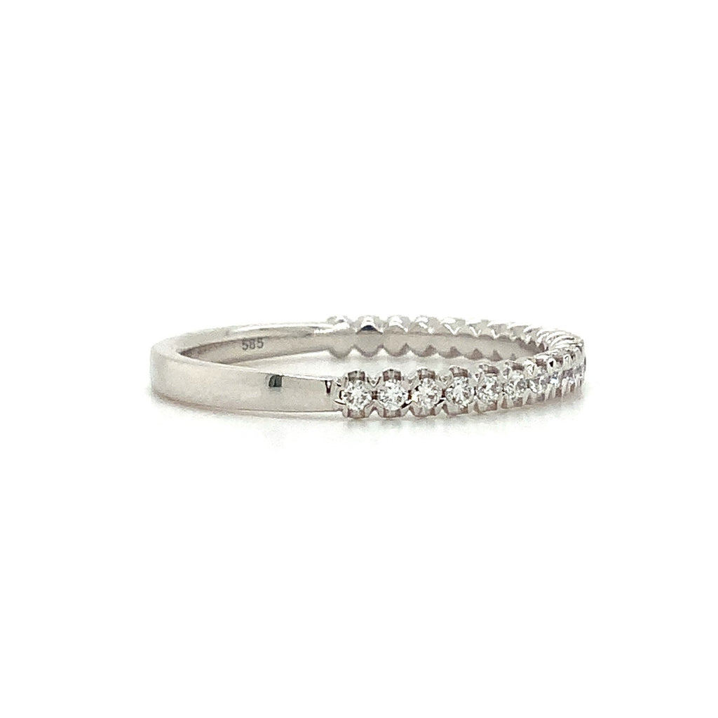 Christopher Designs Crisscut® Stackable Wedding Band 23Lab Grown Round Brilliant Cut Diamonds 0.22 ctw 14K Wh - Image 4 of 4