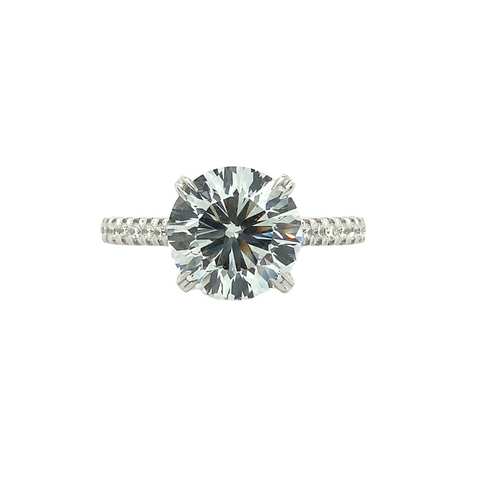 Christopher Designs L'Amour Crisscut® Lab Grown Diamond Ring Fashioned in 14K White Gold - Image 1 of 9