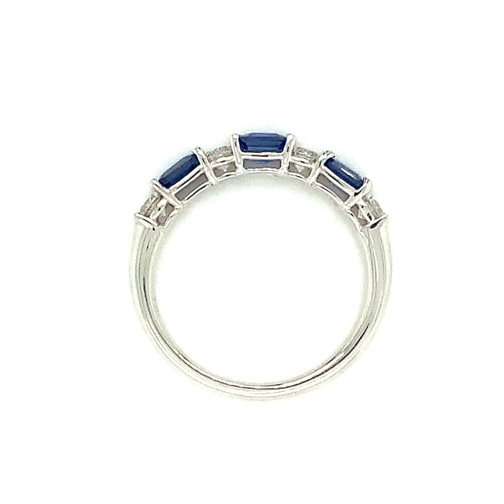David Kord Sapphire And Diamond Anniversary Band 14K White Gold. - Image 6 of 6