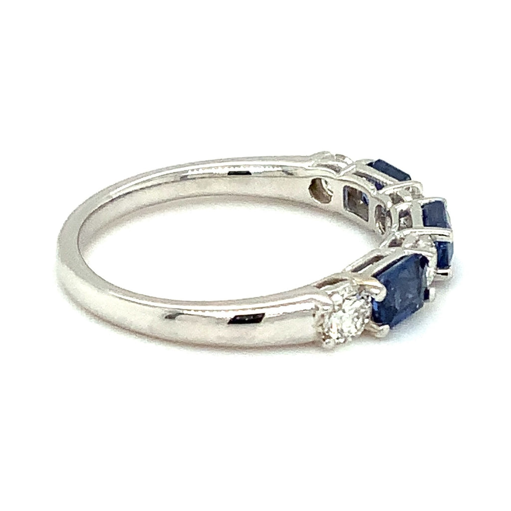 David Kord Sapphire And Diamond Anniversary Band 14K White Gold. - Image 2 of 6