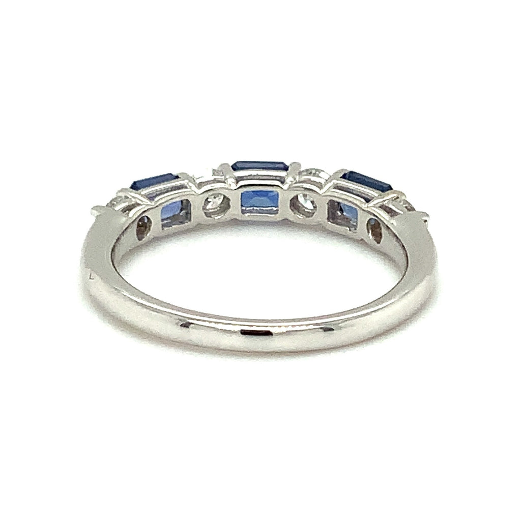 David Kord Sapphire And Diamond Anniversary Band 14K White Gold. - Image 3 of 6