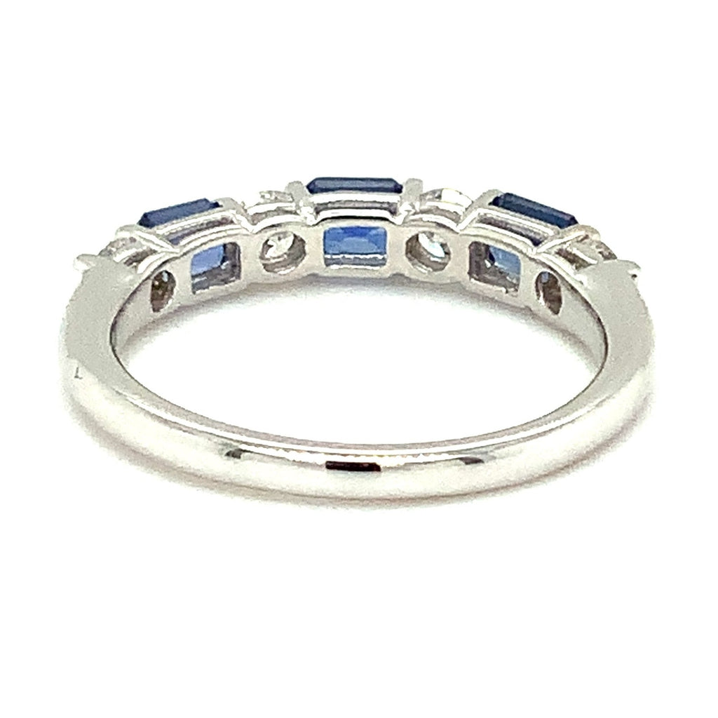 David Kord Sapphire And Diamond Anniversary Band 14K White Gold. - Image 5 of 6
