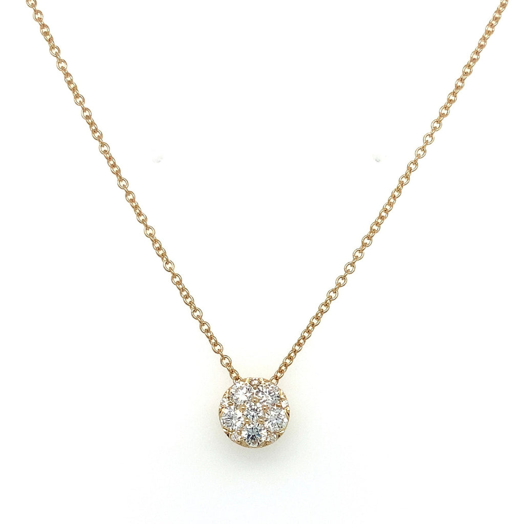 Memoire  Harmony Collection Round Shaped Diamond Necklace in 18K Y/G - Image 1 of 4